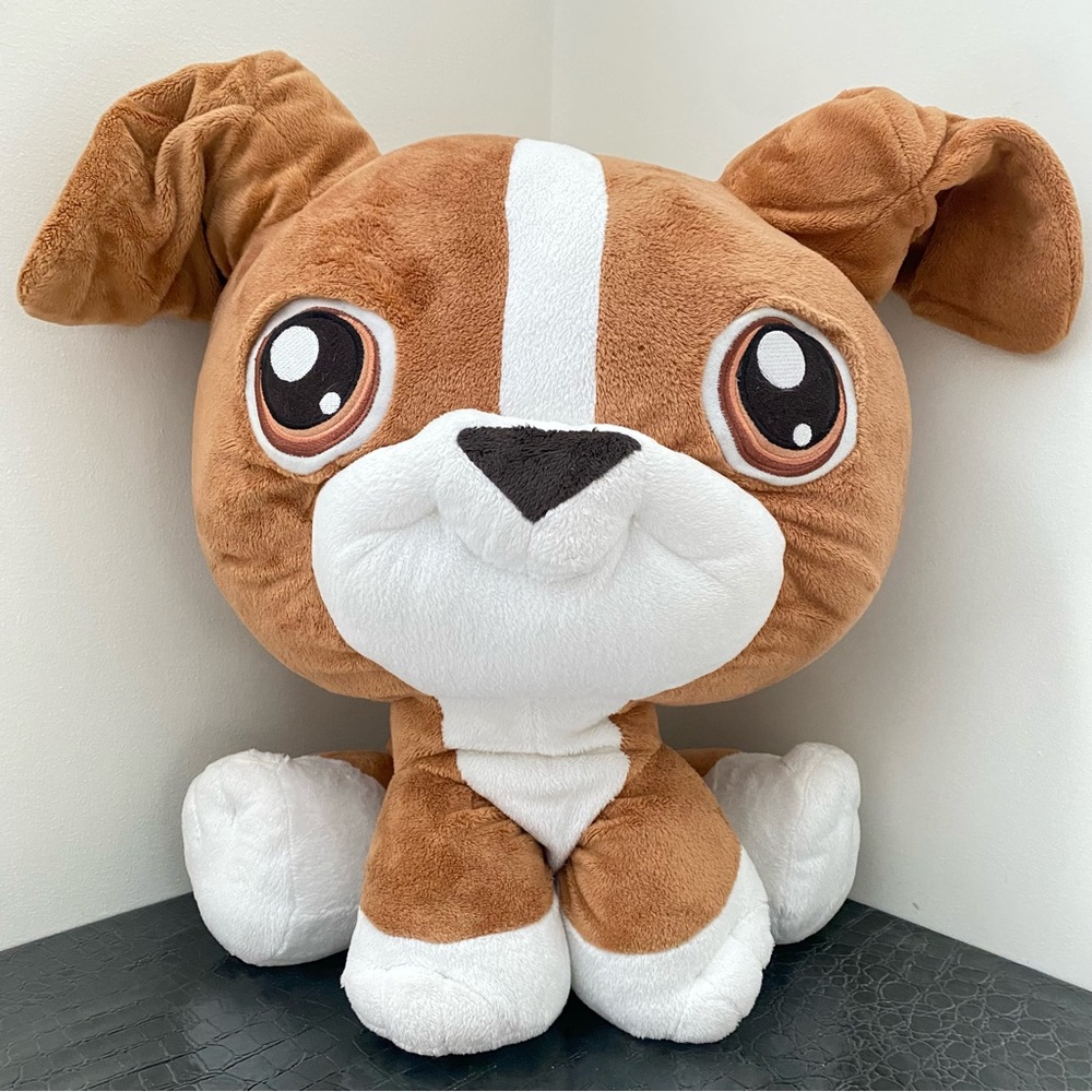 Littlest Pet Shop Large Brown Boxer Plush - Preowned